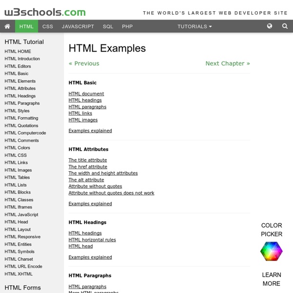 Ejemplos HTML
