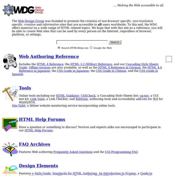 HTML Help by The Web Design Group