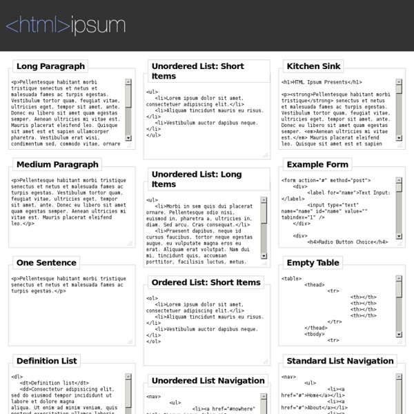 HTML-Ipsum