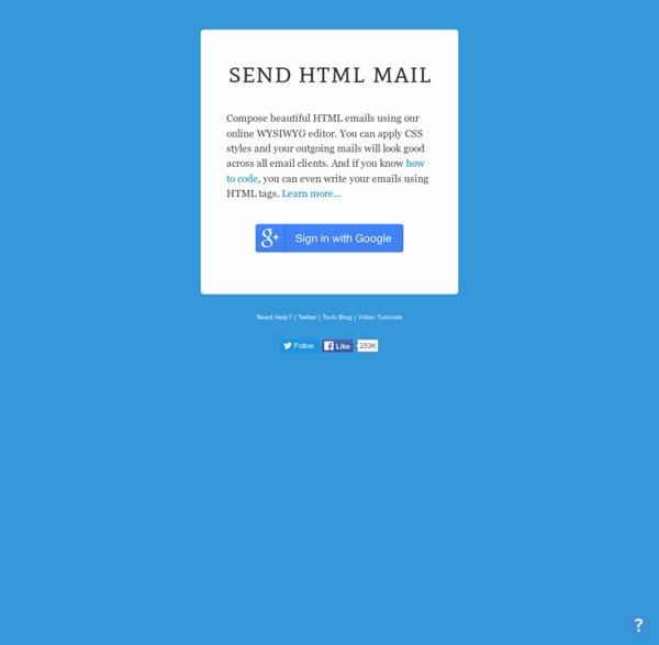 HTML Mail - Send HTML Emails Online