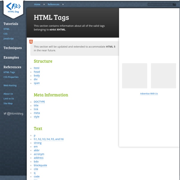 HTML Tags