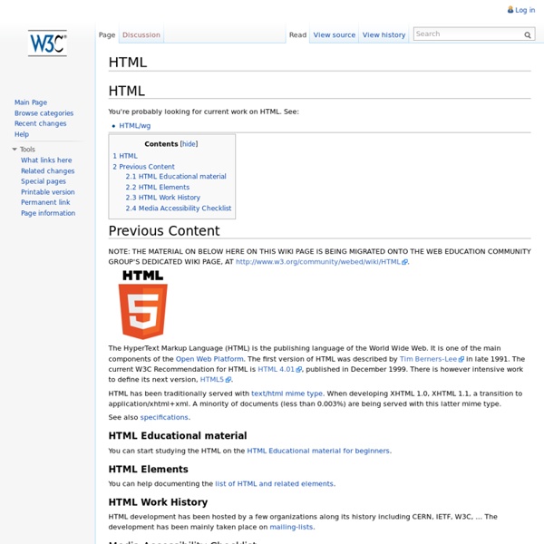 HTML - W3C Wiki