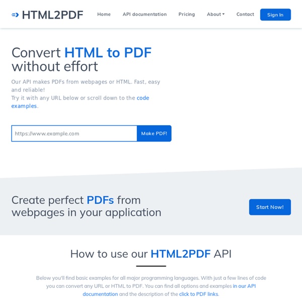 Nvert HTML to PDF