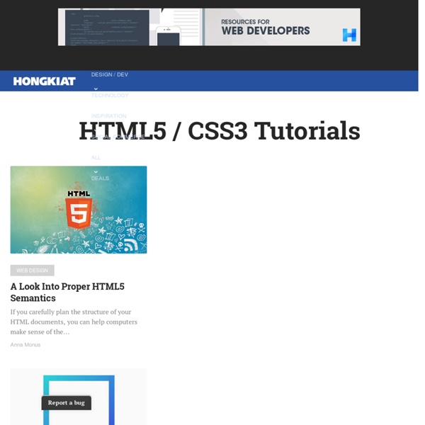 HTML5 / CSS3 Tutorials