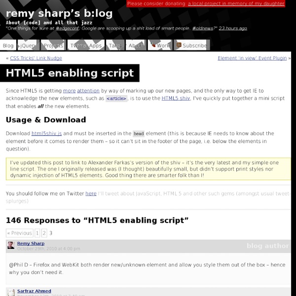 HTML5 enabling script