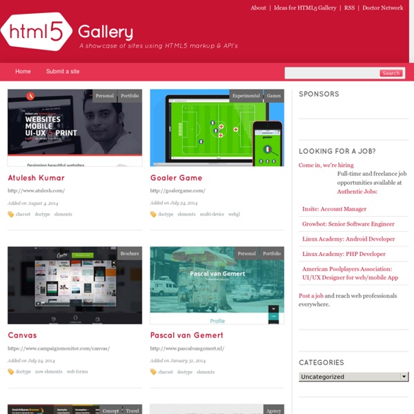 A showcase of sites using HTML5 markup
