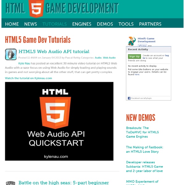 HTML5 Game Dev Tutorials