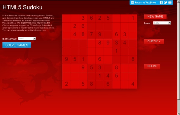 HTML5 Sudoku