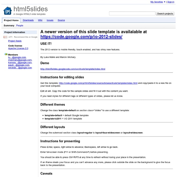 Html5slides - A Google HTML5 slide template