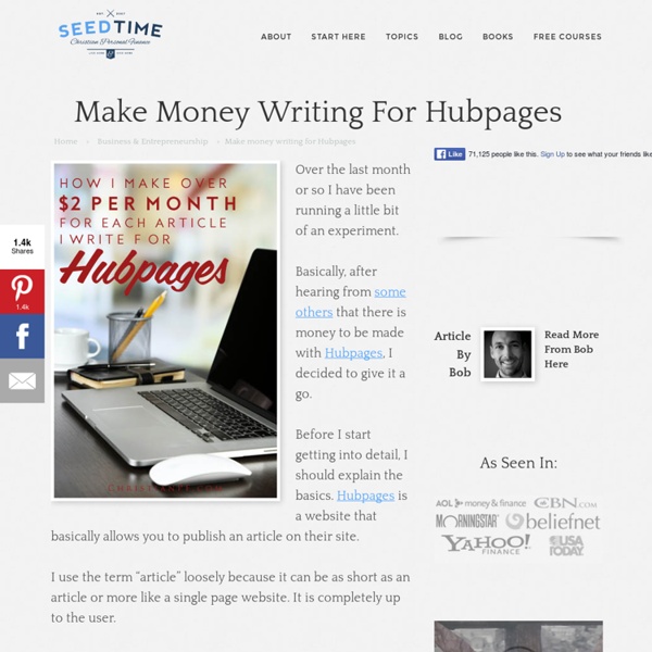how to make money on hubpages