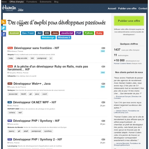 Le Job Board des Human Coders