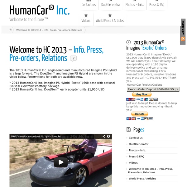 HumanCar® Pre-Orders Now Available for the Imagine™ LMV