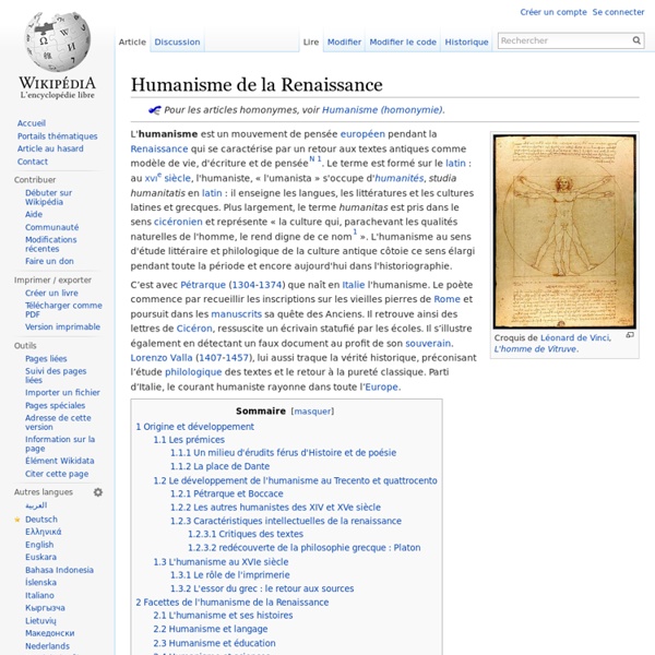 Humanisme de la Renaissance