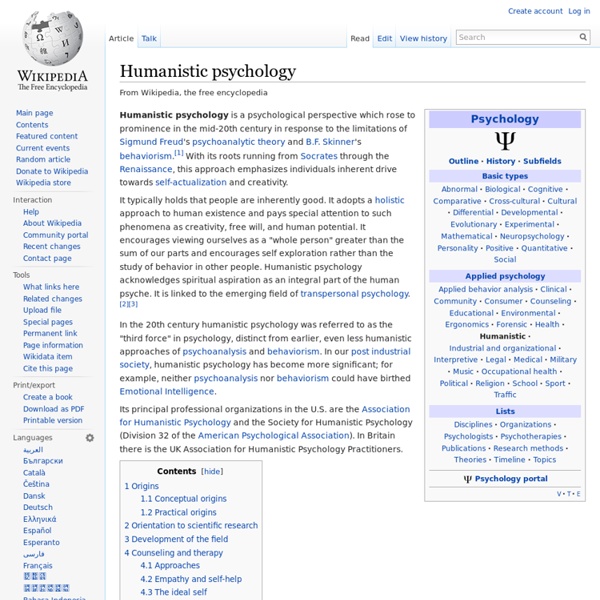 Humanistic psychology