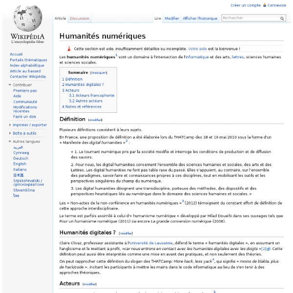 1.Wikipédia Humanités numériques