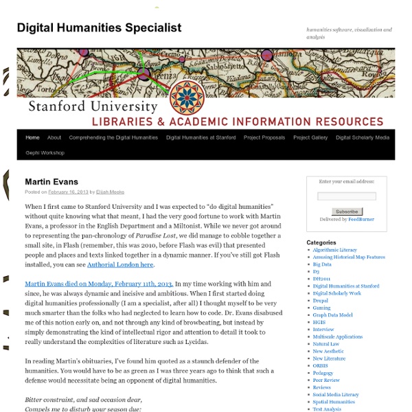 Humanities software, visualization and analysis