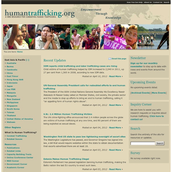 HumanTrafficking.org: A Web Resource for Combating Human Trafficking in the East Asia Pacific Region