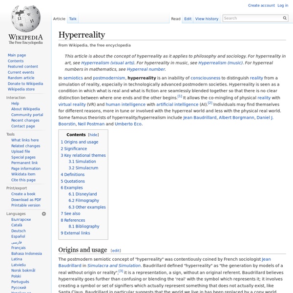 Hyperreality