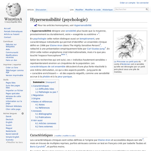 Hypersensibilité (psychologie)