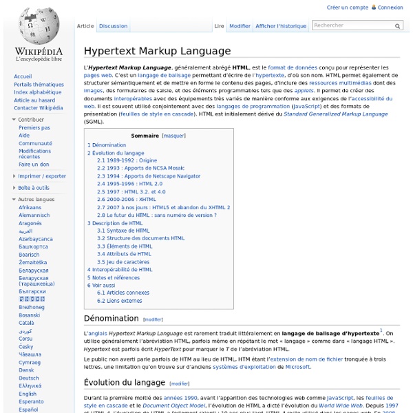 Hypertext Markup Language