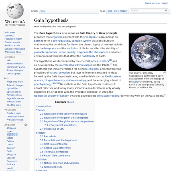 Gaia hypothesis