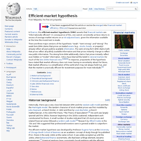 Efficient-market hypothesis