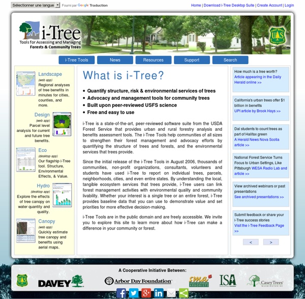 I-Tree - Tools for Assessing and Managing Community Forests