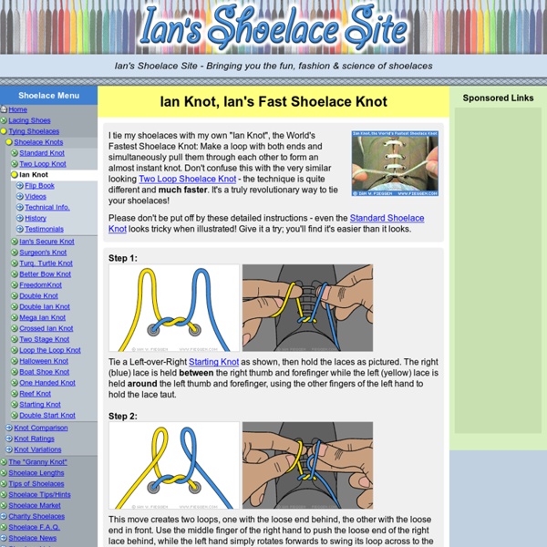 Ian Knot, Ian's Fast Shoelace Knot