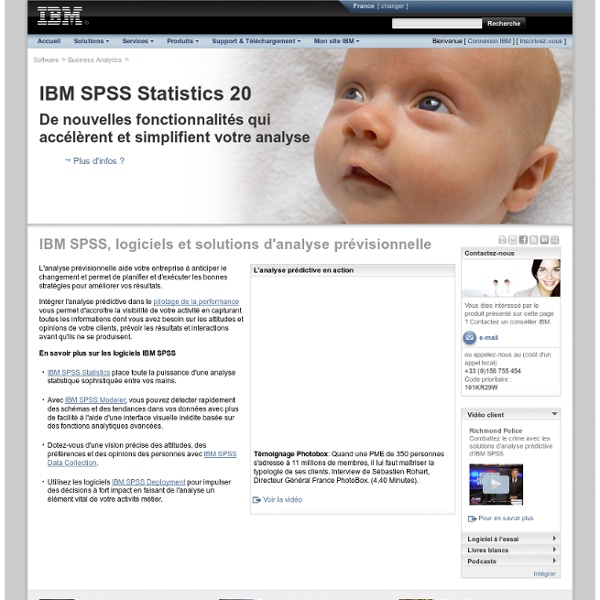 Data Mining, logiciel d’analyse statistique, Analyse prédictive,