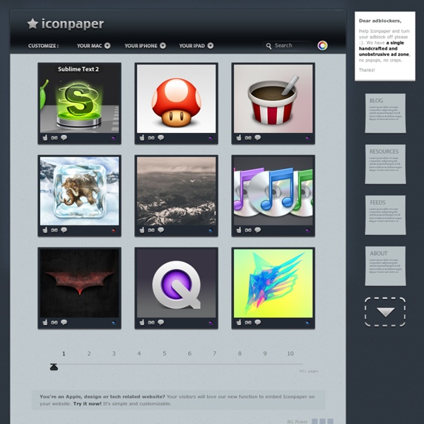 Iconpaper « Free icons, wallpapers, themes, resources and more »