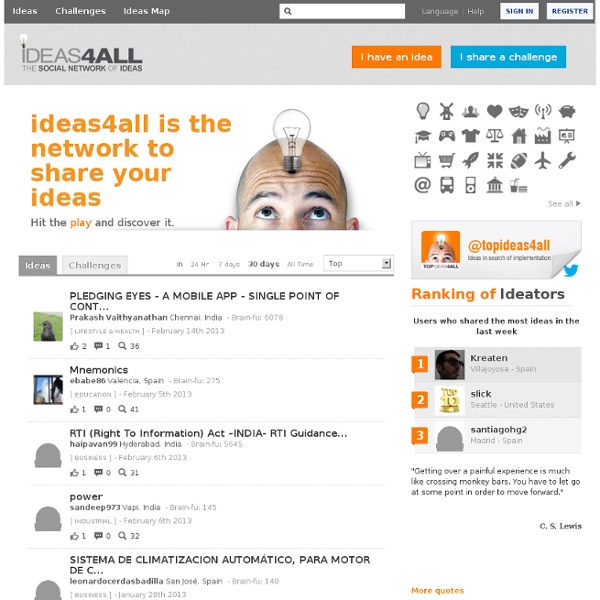 Ideas4all. The ideas social network.