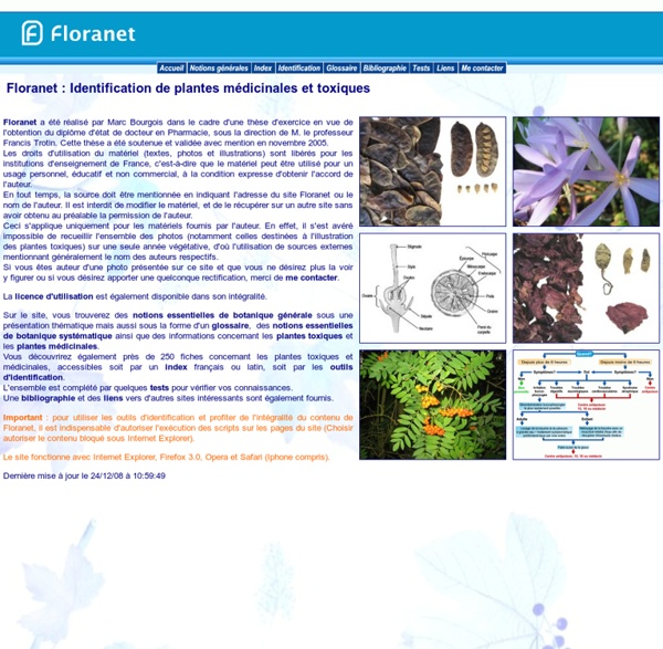Floranet : Identification de plantes médicinales et toxiques