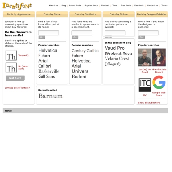 Identifont - Identify fonts by appearance, find fonts by name