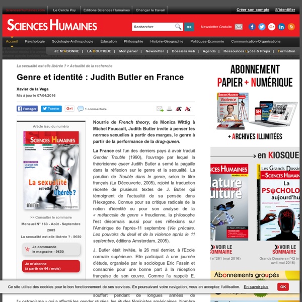 Genre et identité : Judith Butler en France