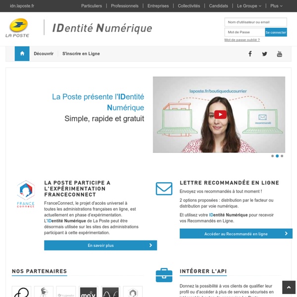 Identité numérique de La Poste - un service pour prouver votre identité en ligne