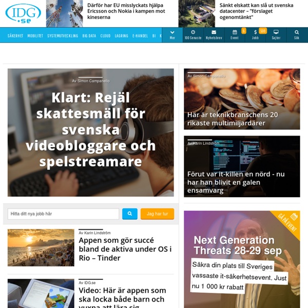 IDG.se - Störst på IT, dagliga IT-nyheter, tester, forum, guider och nyhetsbrev mm