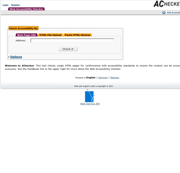 IDI Web Accessibility Checker : Web Accessibility Checker