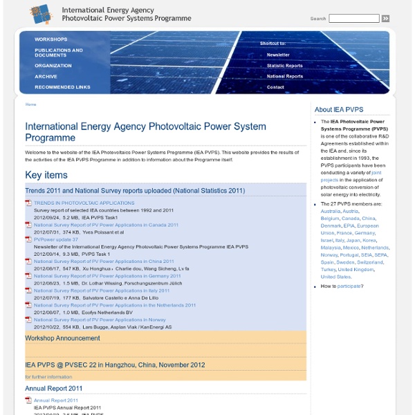 IEA Photovoltaic Power Systems Programme
