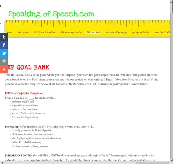 IEP Goal Bank