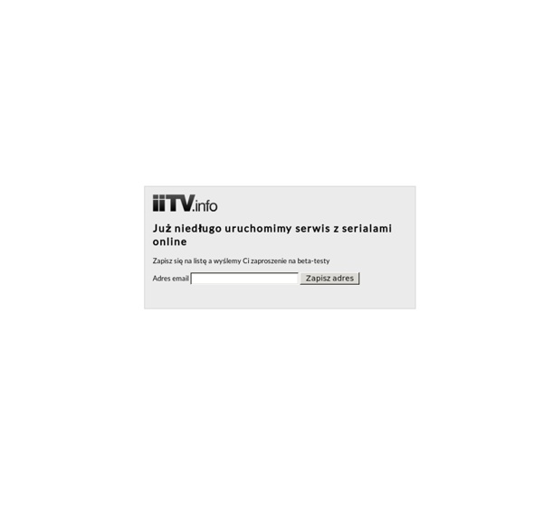 Seriale online oglądaj na iiTV.info