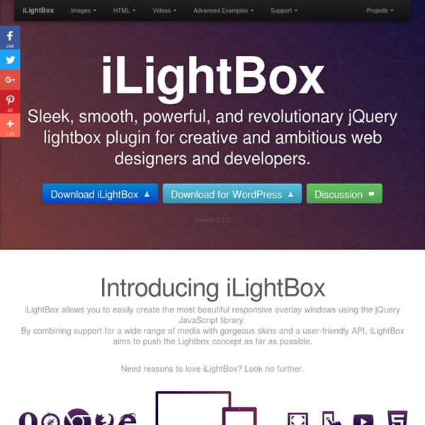iLightBox · Revolutionary Lightbox Plugin