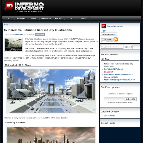 45 Incredible Futuristic Scifi 3D City Illustrations