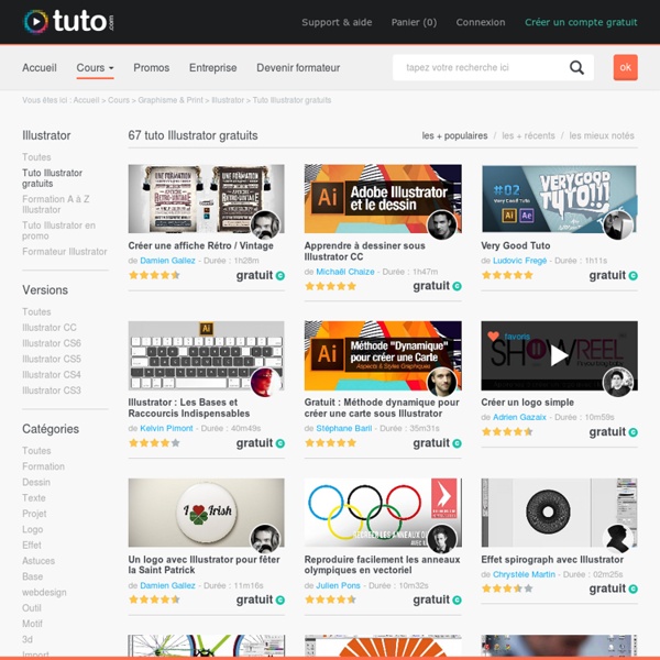 TUTO Illustrator gratuit, formations Illustrator gratuite sur TUTO.COM