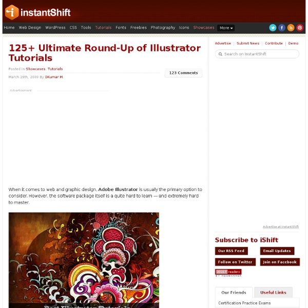 125+ Ultimate Round-Up of Illustrator Tutorials