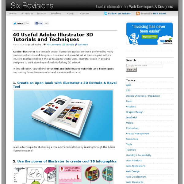 40 Useful Adobe Illustrator 3D Tutorials and Techniques