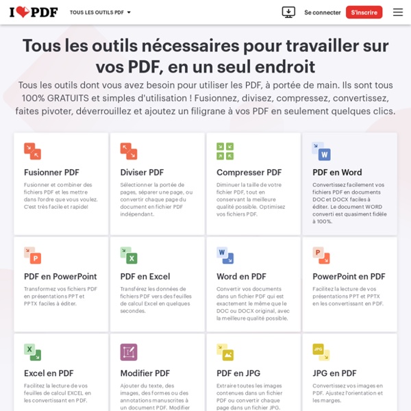 Outils PDF en ligne pour les amateurs de PDF