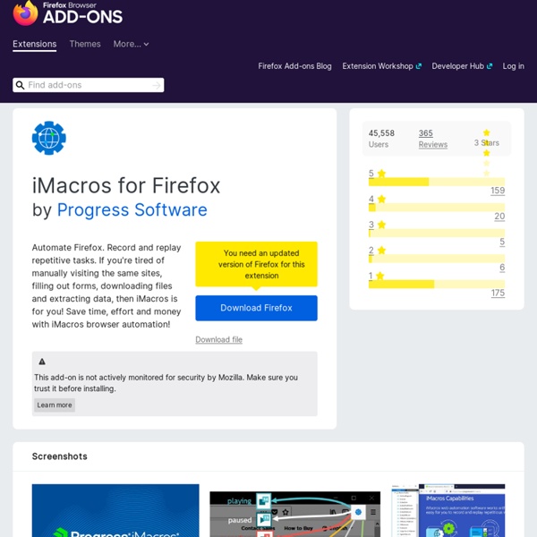 iMacros for Firefox