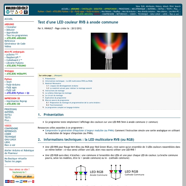 ArduinoInitiationLedsDiversTestLedRVBac