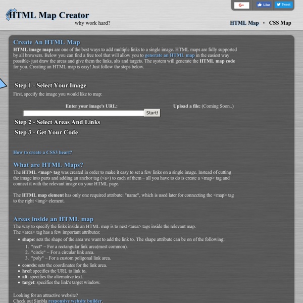 HTML Map, CSS Map, HTML Image Map Creator - Easily create your HTML image map