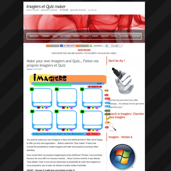 Imagiers et Quiz maker